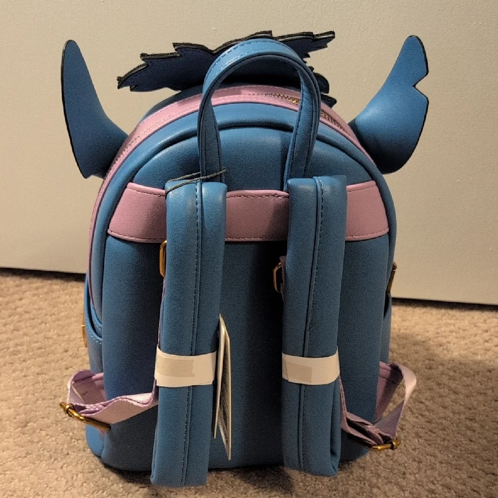 Stitch Figural Holly Christmas Holiday Mini Backpack - Blue NWT